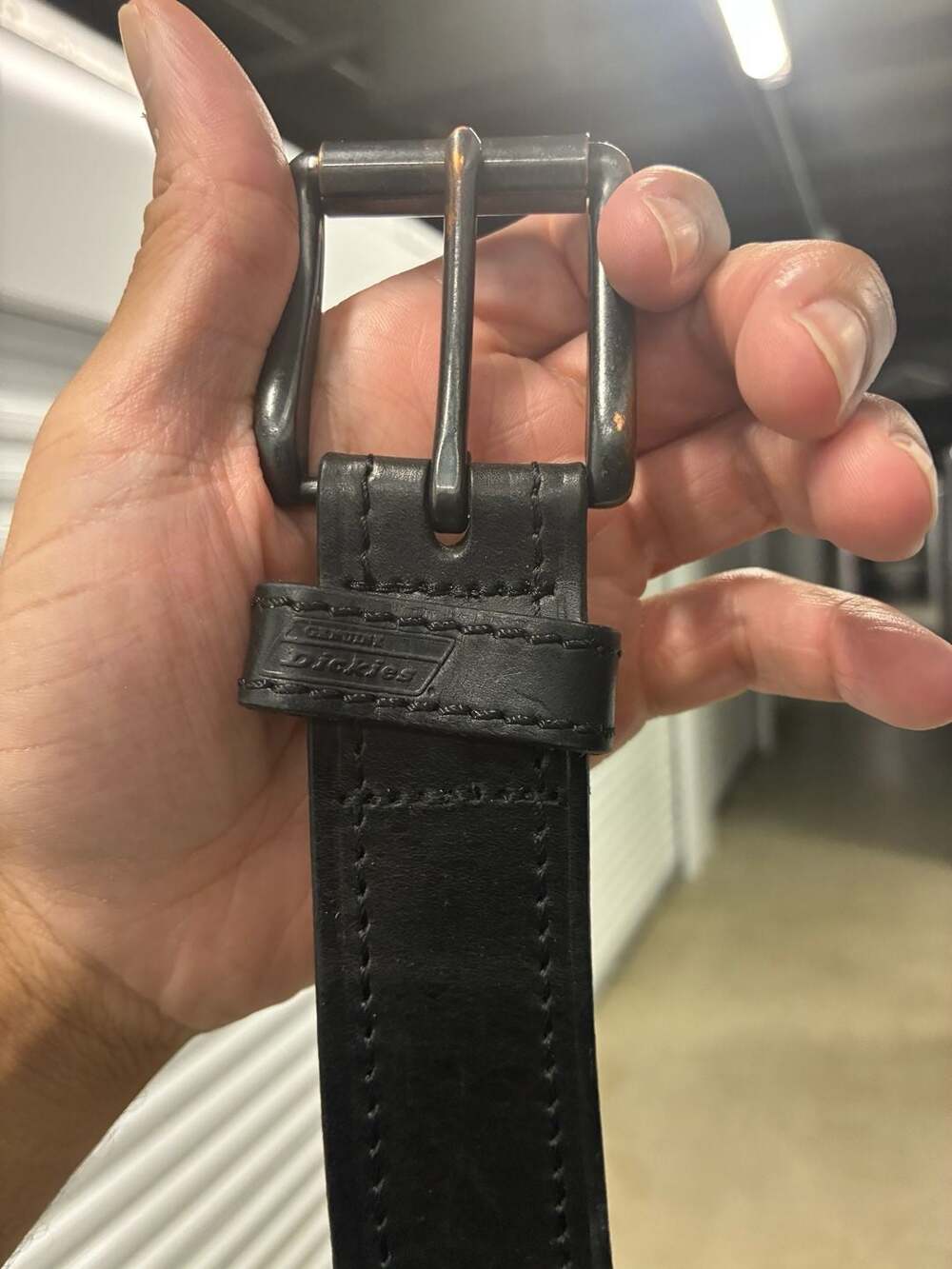 Genuine Dickies Men's Black Leather Casual Work Belt Size 50-52